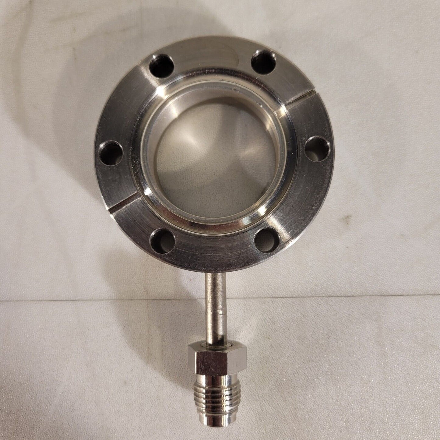 MDC MFG 2.75" DN35CF Conflat Flange To 1/4" VCR Fitting Adaptor FOR PARTS ONLY