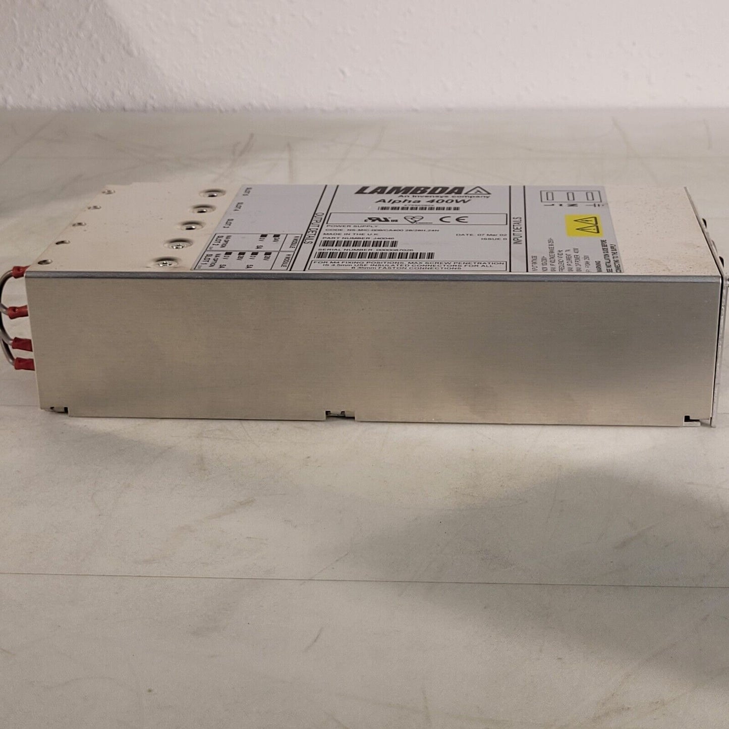 Lambda Alpha 400W Power Supply J40046 24V 28V Outputs 100-230V Input 7A Max