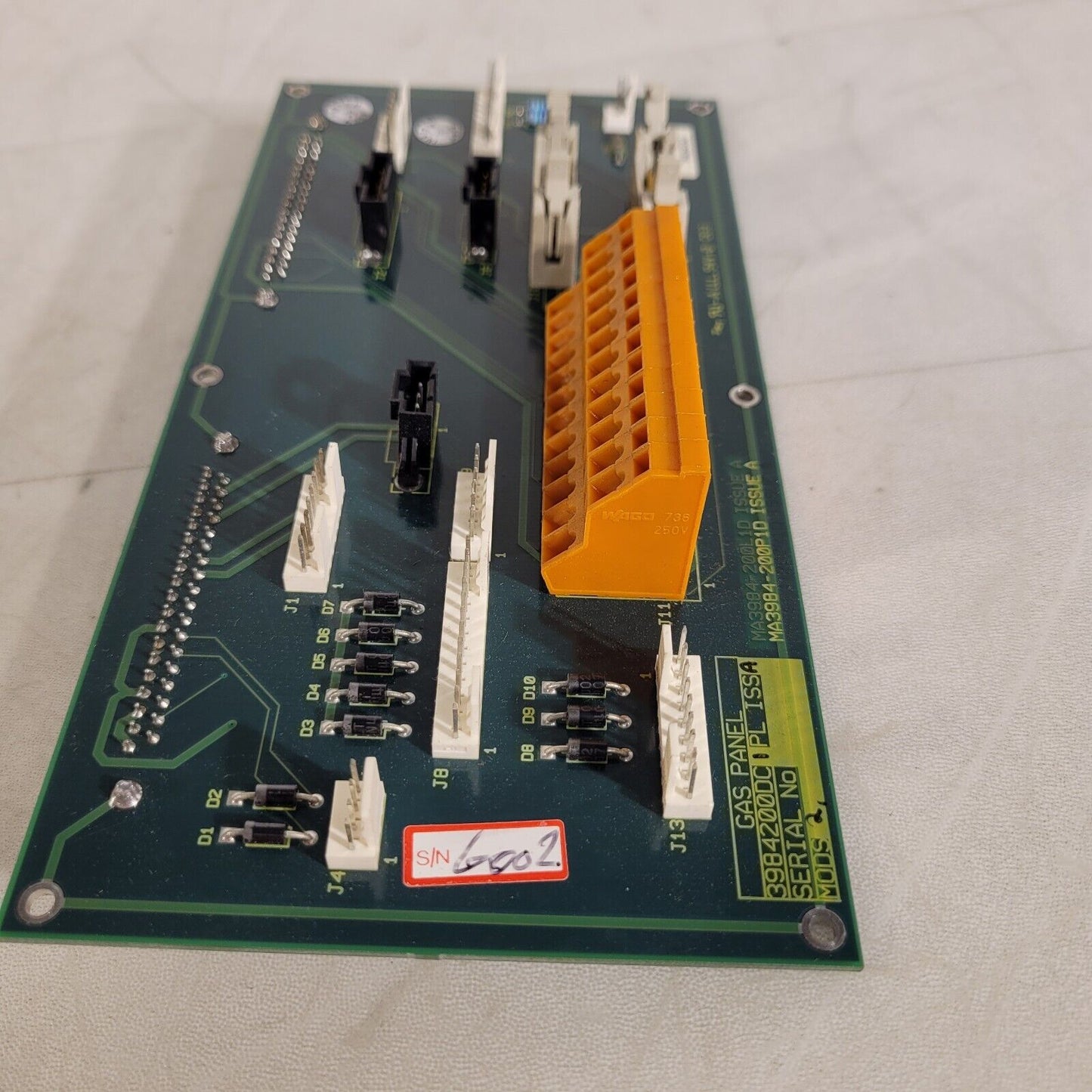 Waters Micromass 3984200DC1 Gas Panel MA3984-200P1D Issue A Circuit Board