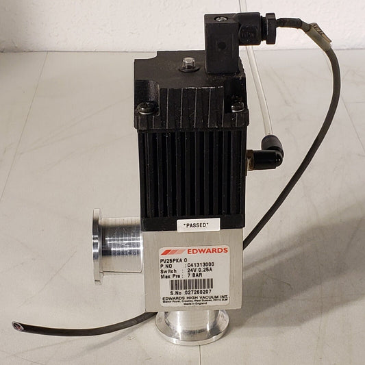 Edwards PV25PKA O ISO KF25 NW25 High Vacuum Angle Valve C41313000 Max Prs 7bar