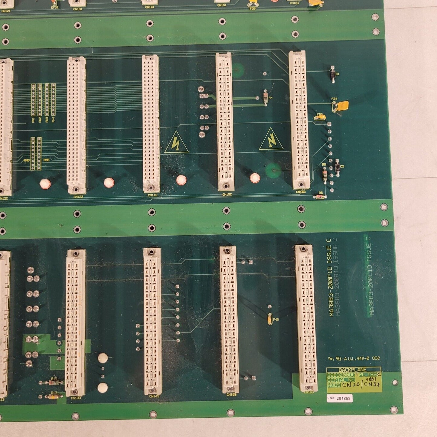 Waters Micromass Q-TOF-Ultima MA3983-200P1D issue C Backplane Circuit Board