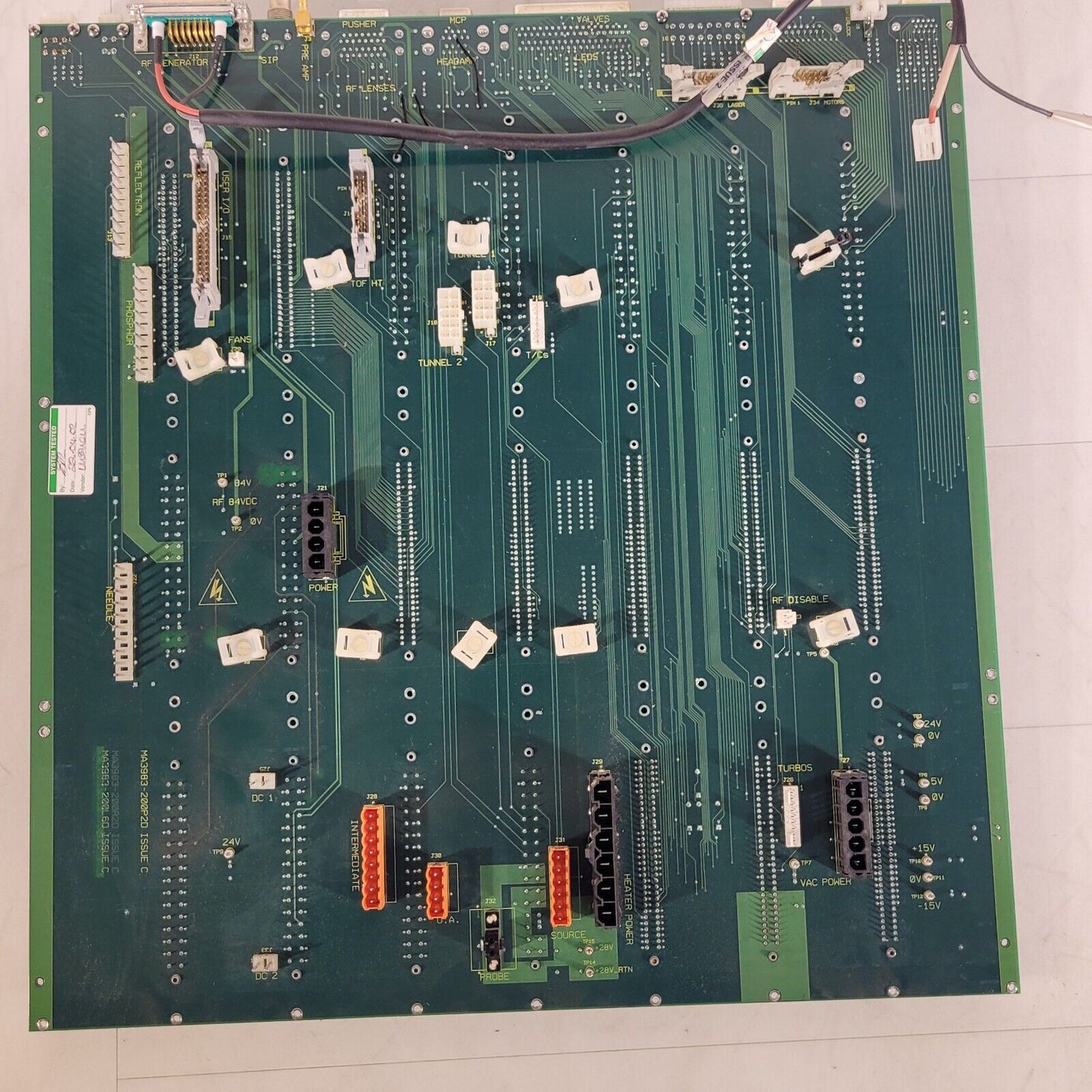 Waters Micromass Q-TOF-Ultima MA3983-200P1D issue C Backplane Circuit Board