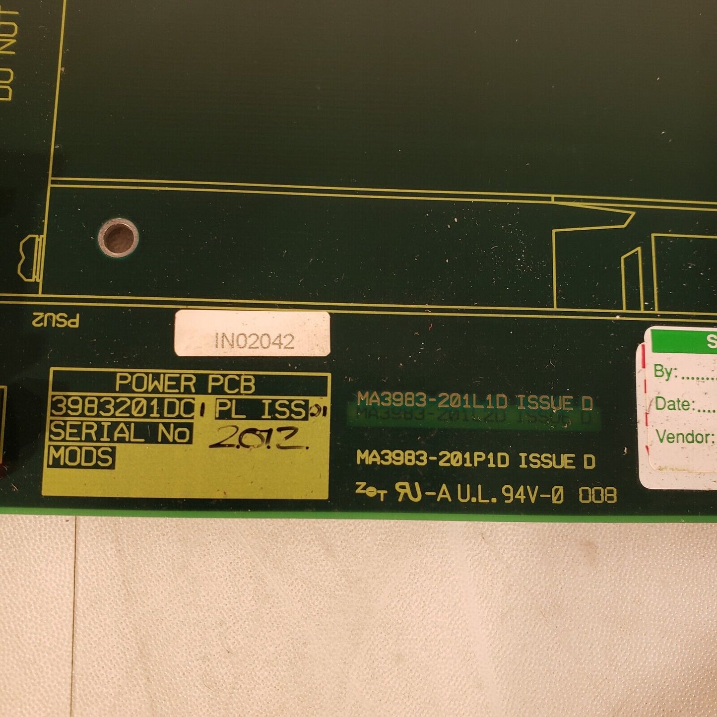 Waters Micromass Q-TOF-Ultima Power PCB MA3983-201L1D Issue D Circuit Board