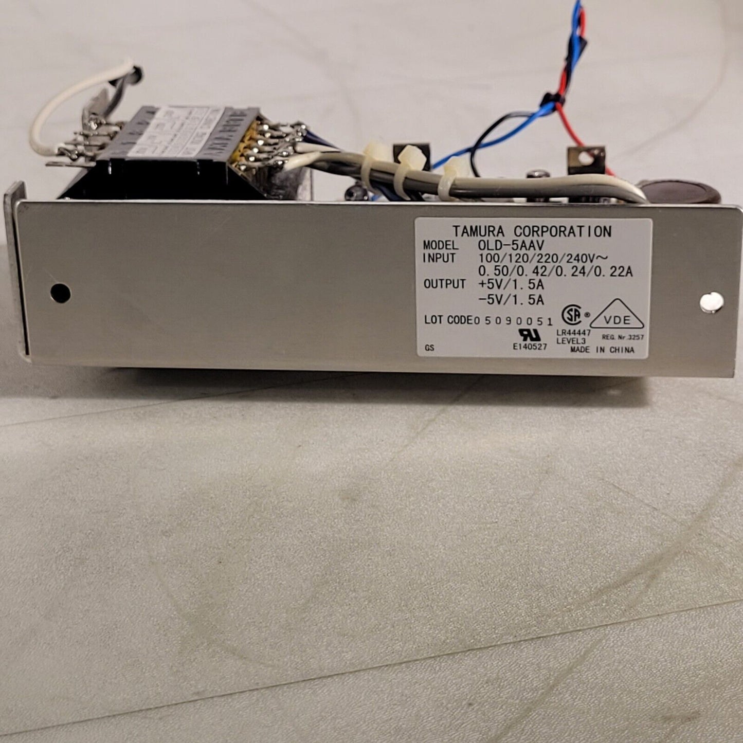 Tamura OLD-5AAV Power Supply 2P-P1-0138B Input: 100V 120V 220V 240V 0.50A 0.42A