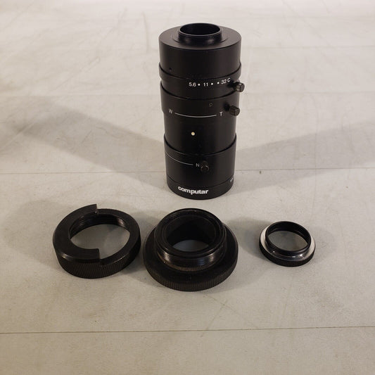 Computar MLH-10X Camera Lens, 1/2"CCD, f/5.6-32C, C-Mount w/ Adapter Mounts