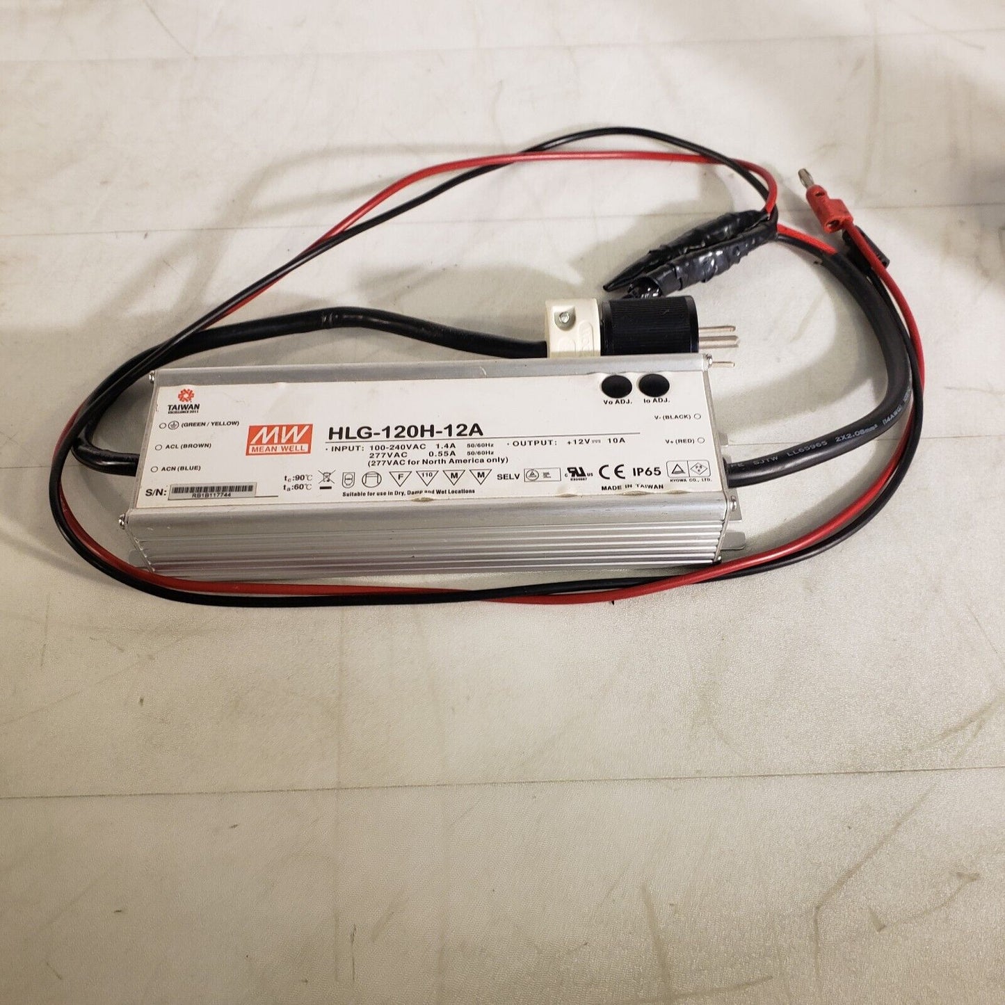 Mean Well HLG-120H-12A IP65 Power Supply 120W 12V 10A Ouptut