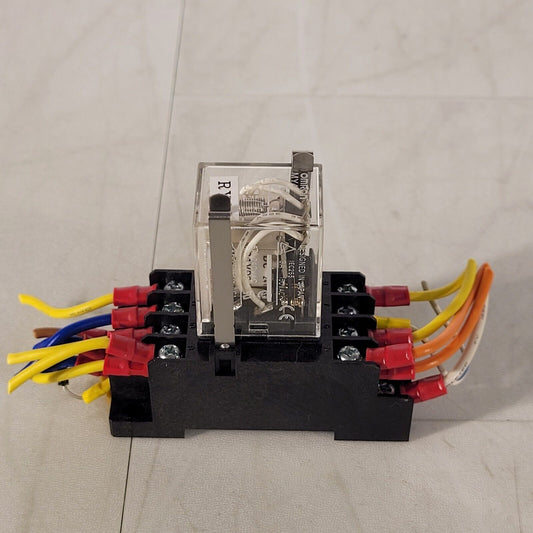 Omron MY4 Relay 24VAC 36.3mA 4DPT  3A 150VAC  5A 150VAC 28VAC With Base