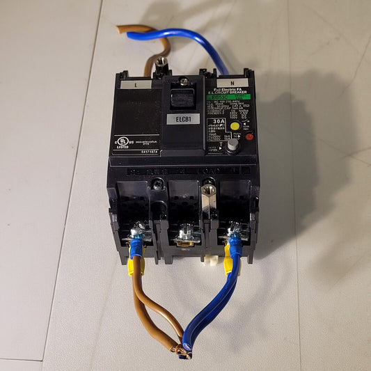 Fuji Electric EG53C Circuit Breaker EB3BEC-030B AC 100-230-440V 30mA 50-60Hz