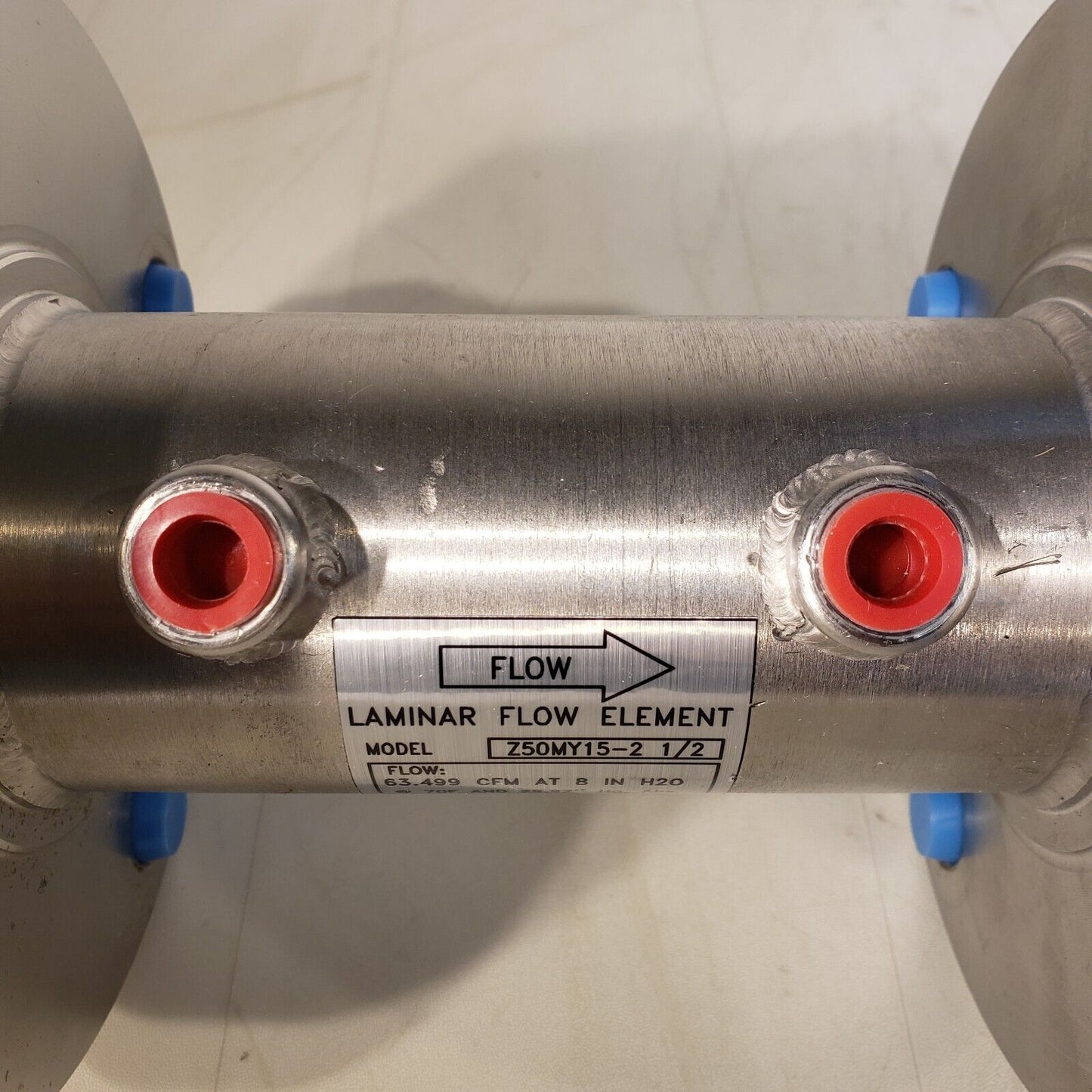 Meriam Z50MY15-2 1/2 Laminar Flow Element LFE Gas 2-1/2" Diameter Tube 60 CFM