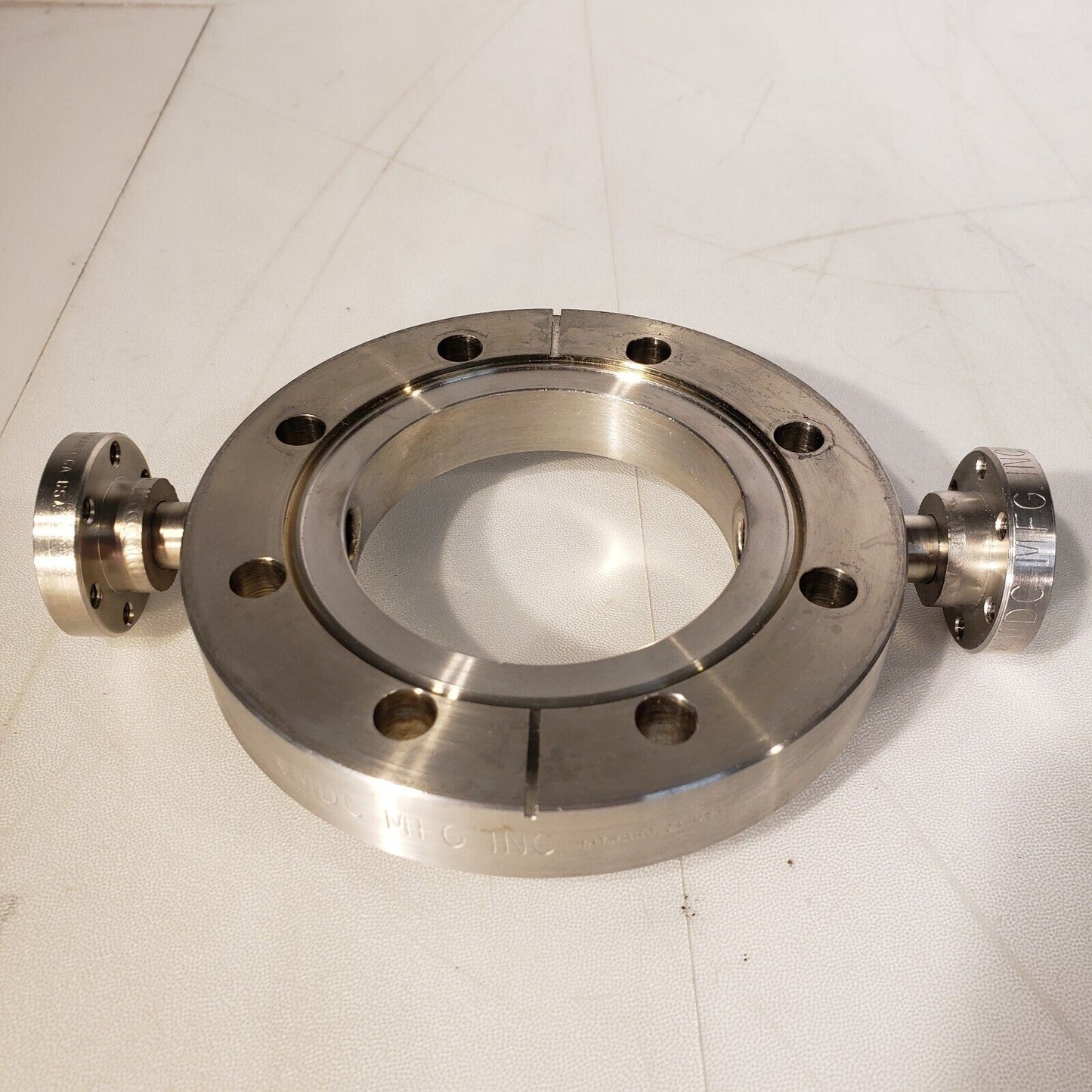 MDC 4.5" DN63CF To Two 1.33" DN16CF Conflat Flanges Connector High Vacuum 4-Way