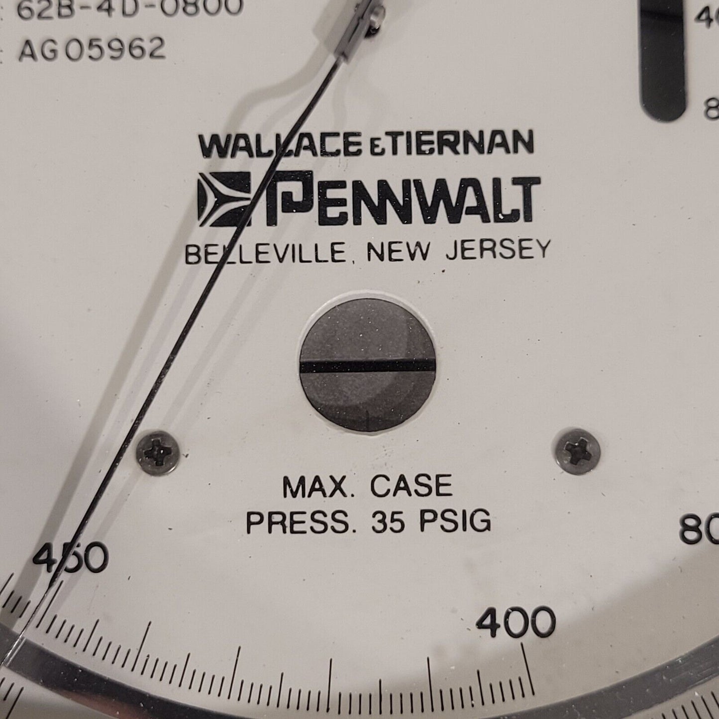 Vintage Pennwalt 62B-4D-0800 Pressure Gauge 0-800 mmHg Millimeters Of Mercury