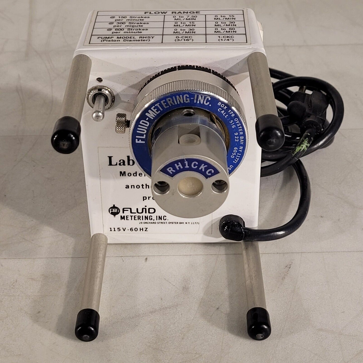 Fluid Metering Lab Pump Jr RHSY Synchronous Pump 115V 60Hz