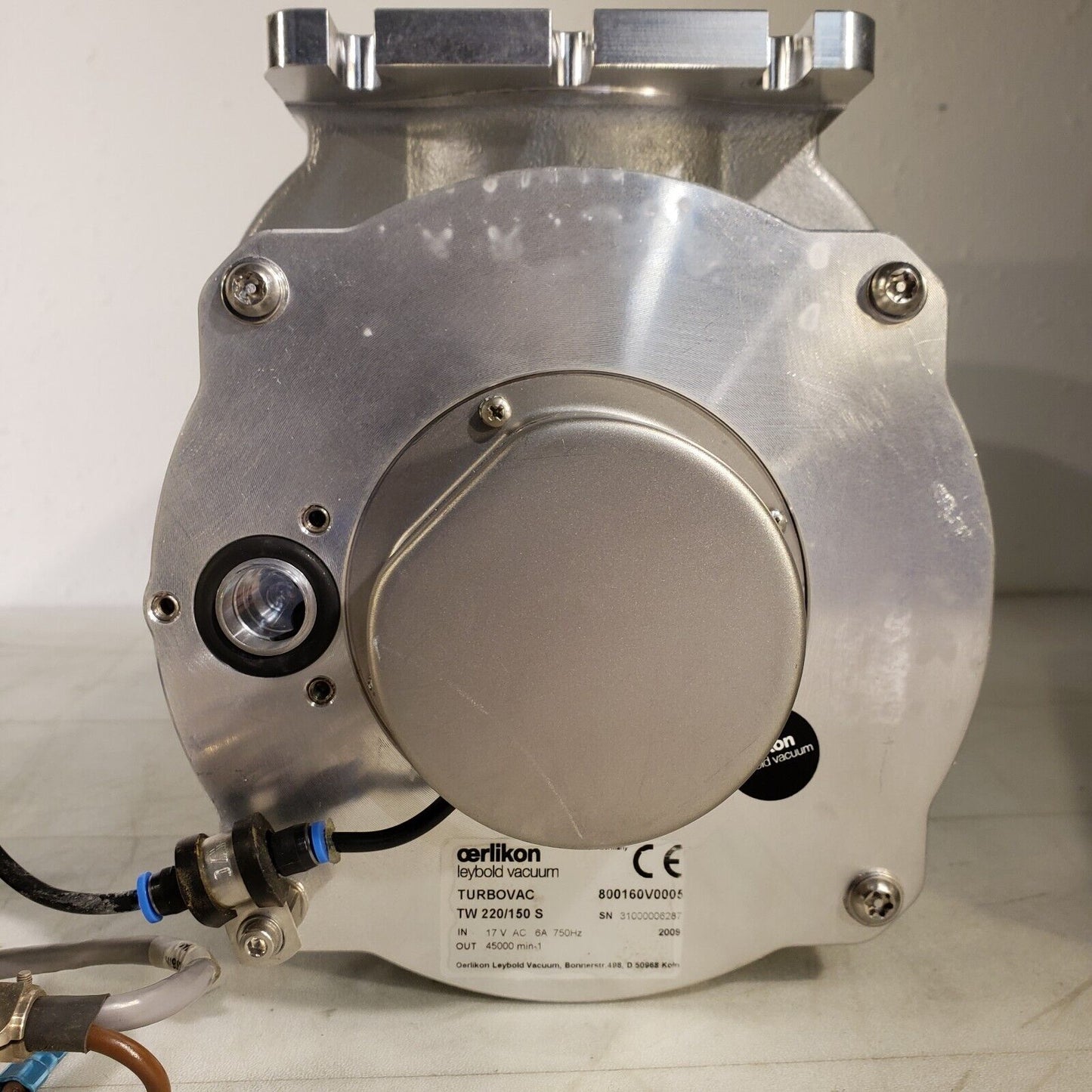 Oerlikon TW 220/150 S Turbovac Turbo Pump 809160 w/ TDS RS232 Controller 800070