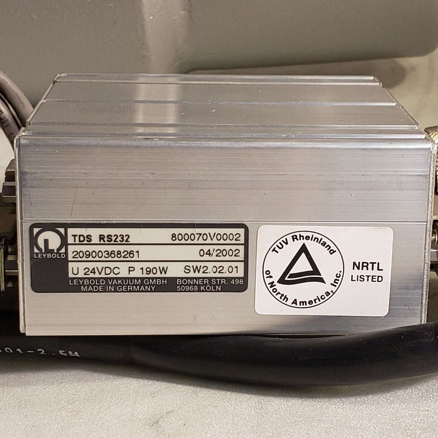 Oerlikon TW 220/150 S Turbovac Turbo Pump 809160 w/ TDS RS232 Controller 800070