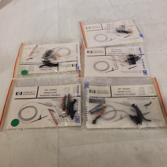 Lot of 5 HP Hewlett Packard 10400A Miniature Passive Probes *Incomplete Packs*