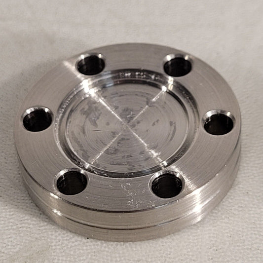 Huntington CF 1.33" DN16CF Conflat Blank Flange High Vacuum Knife Edge Good
