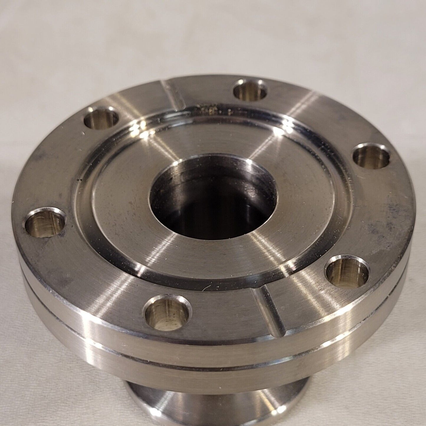 2.75" Conflat DN35CF To KF25 NW25 High Vacuum Adapter Through Holes SS UHV CF35