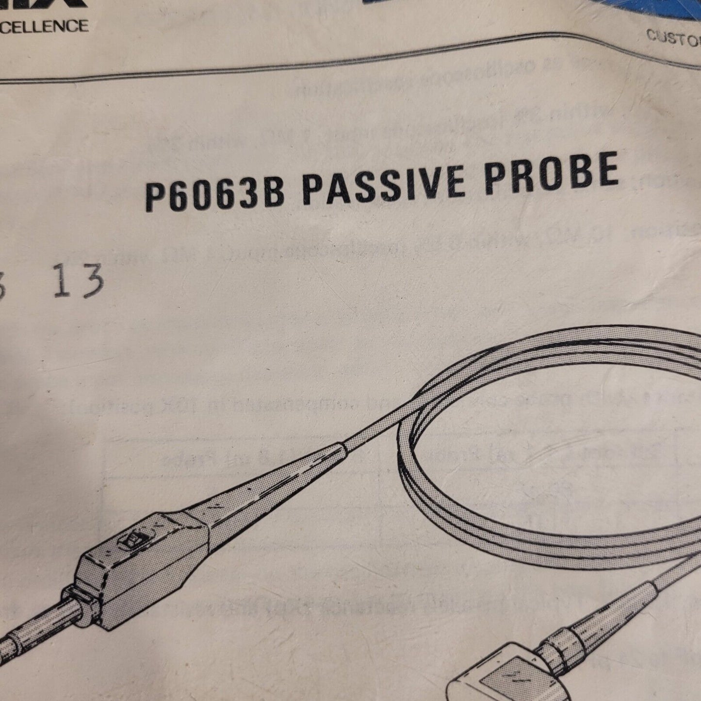Tektronix P6063B Passive Probe 1X Or 10X  225MHz 15-24pF 6ft Length