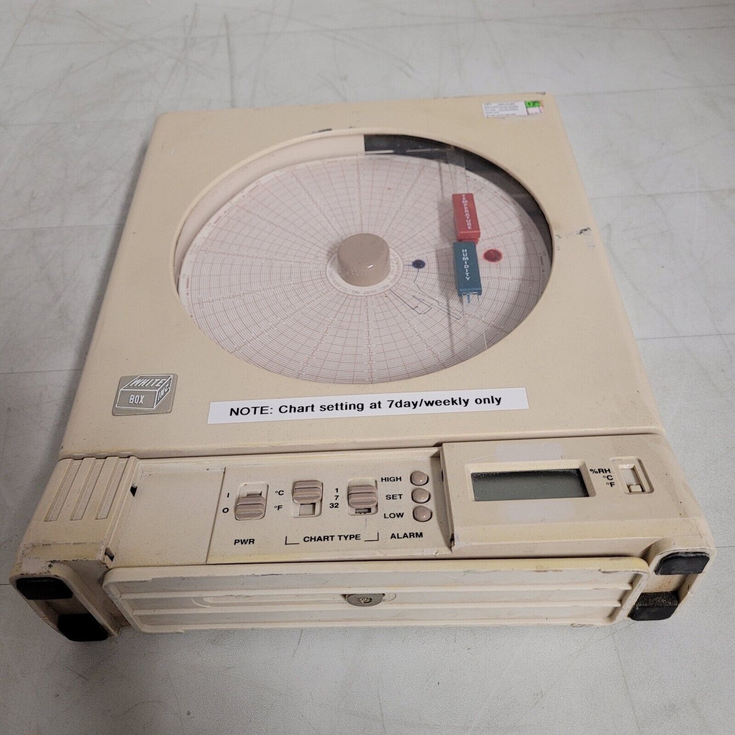 White Box Omega CT485-AL Temperature And Humidity Chart Recorder