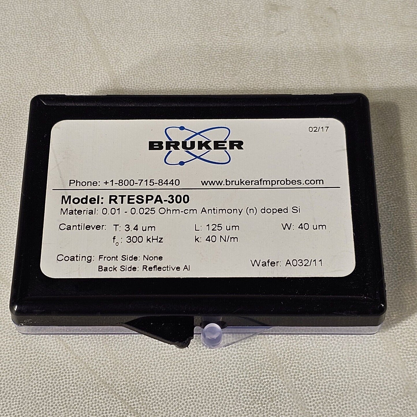 Bruker AFM Probe RTESPA-300 300kHz 40N/m Box of 9 Tips Silicon Cantilevers Veeco