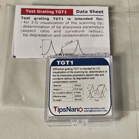 TipsNano TGT1 SPM Tip Diffraction Grating Tip Sharpness Silicon Grid Array NTMDT