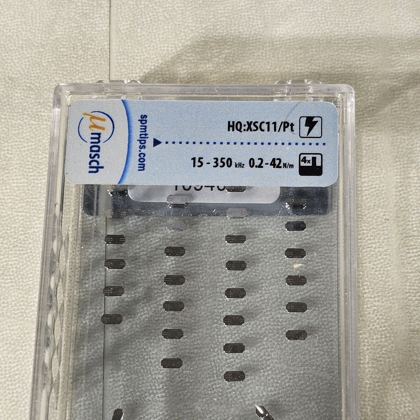 MikroMasch HQ:XSC11/Pt Pack of 29 AFM Cantilevers 4 Tips Per Probe uMasch SPM