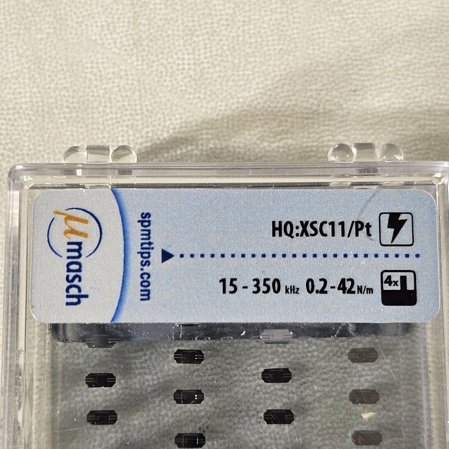 MikroMasch HQ:XSC11/Pt Pack of 29 AFM Cantilevers 4 Tips Per Probe uMasch SPM