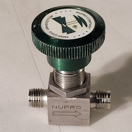 Nupro SS-4H Manual Needle Valve 1/4" Swagelok Connections Stainless Steel Female