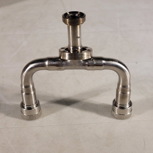 Huntington 1.33" Rotatable Conflat DN16CF To 1/2" Ultratorr U-Shaped Adapter Tee