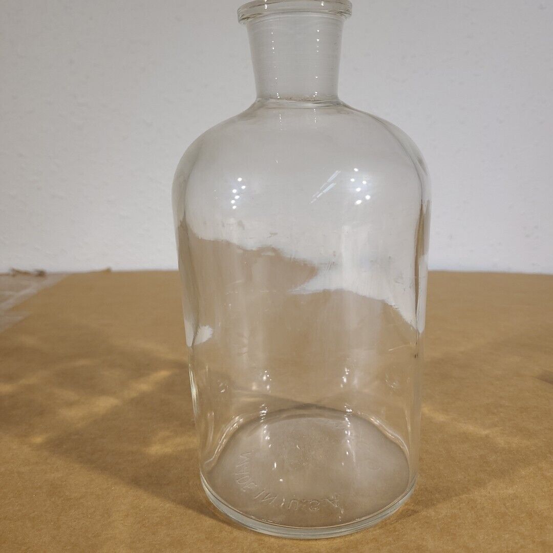Corning Glass Bottle Thick Walled Laboratory Lab Glassware Vessel Jar