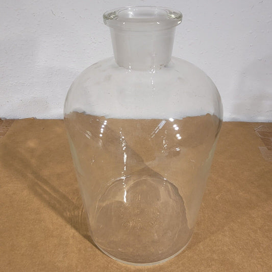Pyrex Large Glass Bottle Thick Walled Laboratory Glassware Lab Vessel