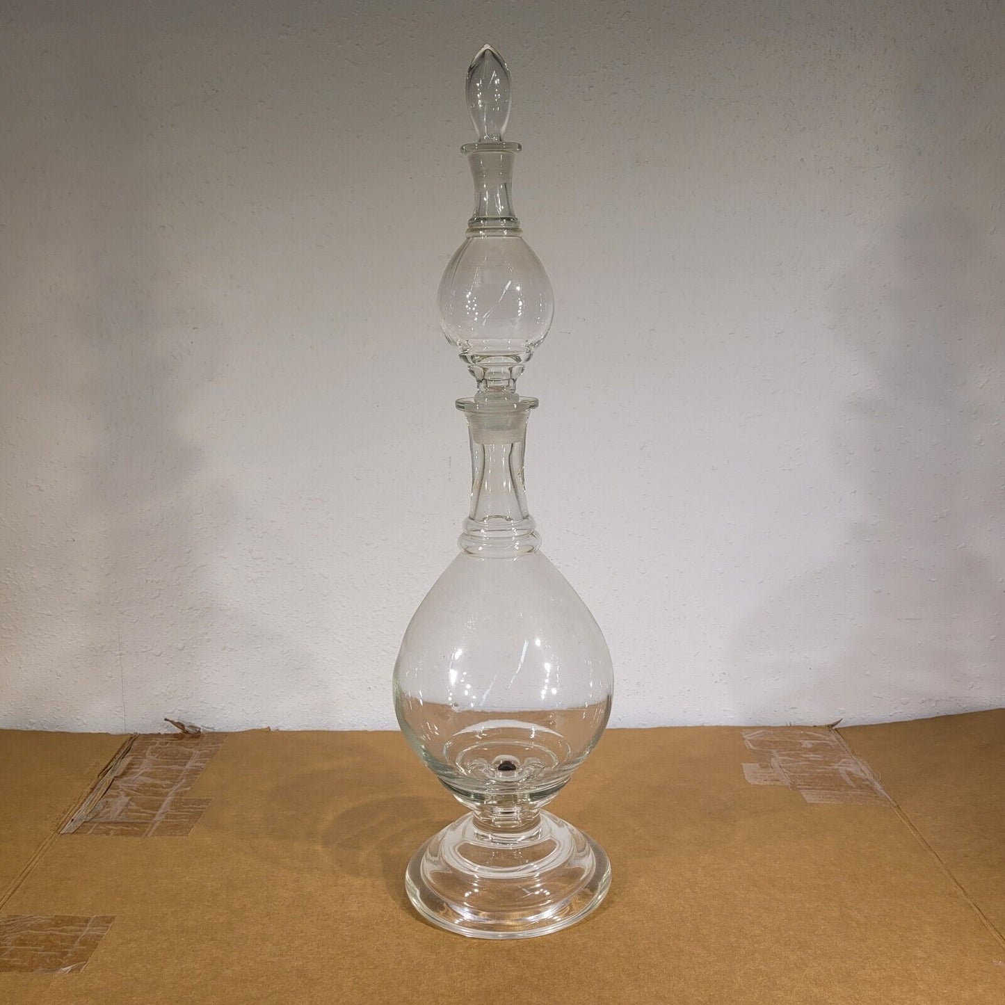 Double Decanter 4 Pieces Clear Glass Stacking Apothecary Laboratory Glassware