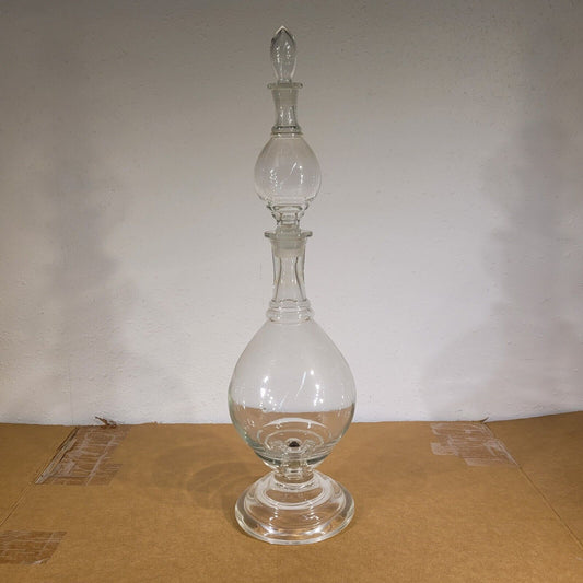 Double Decanter 4 Pieces Clear Glass Stacking Apothecary Laboratory Glassware