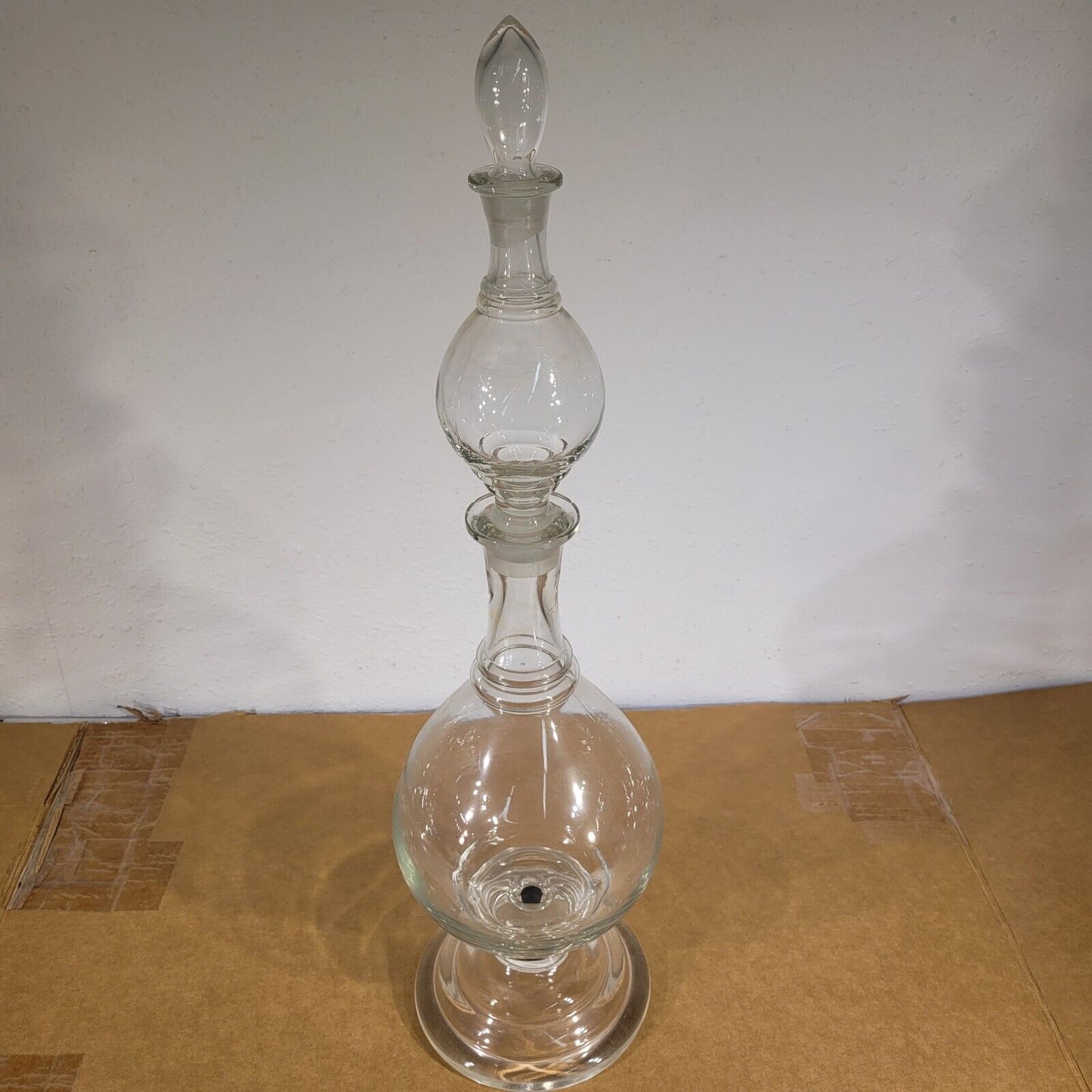 Double Decanter 4 Pieces Clear Glass Stacking Apothecary Laboratory Glassware