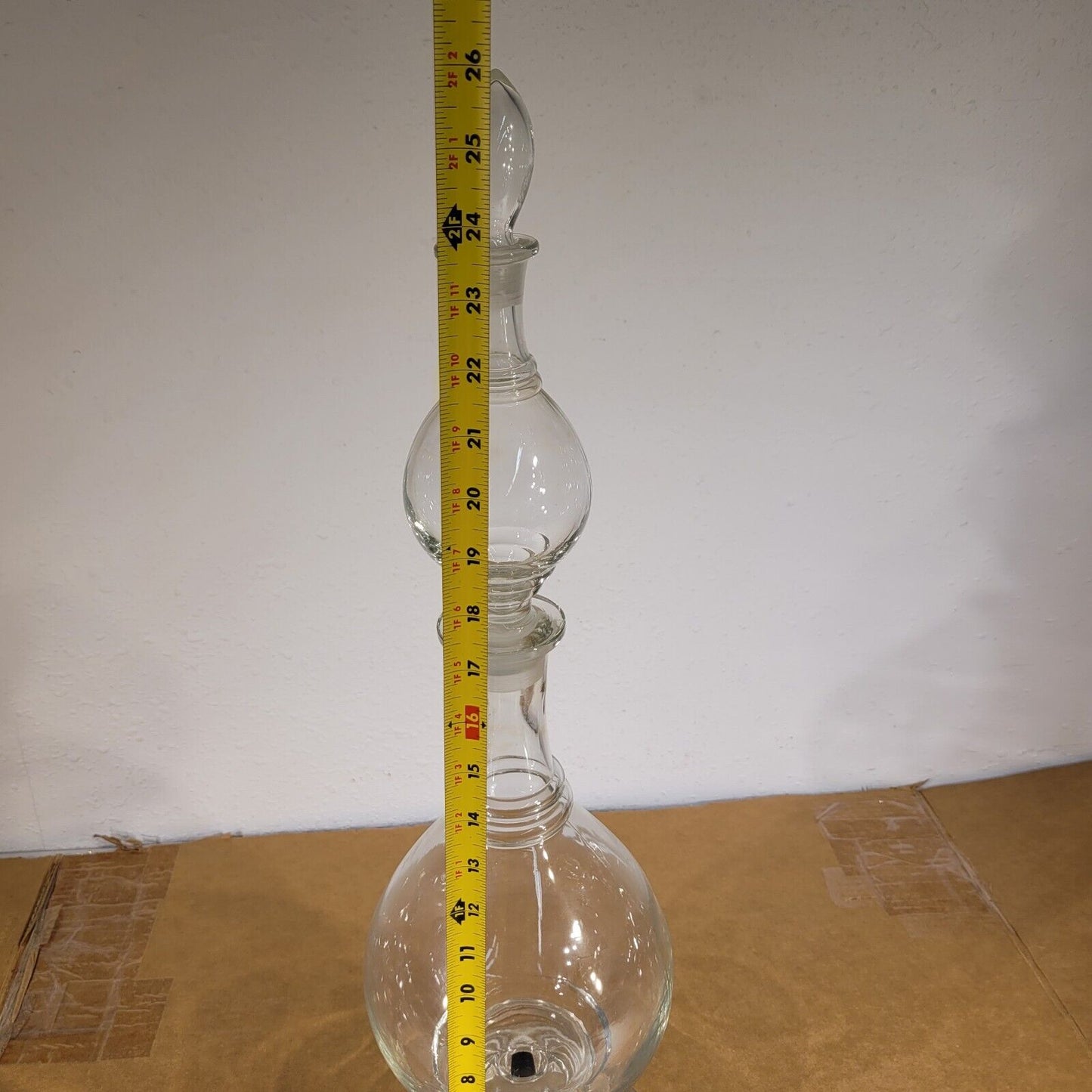 Double Decanter 4 Pieces Clear Glass Stacking Apothecary Laboratory Glassware