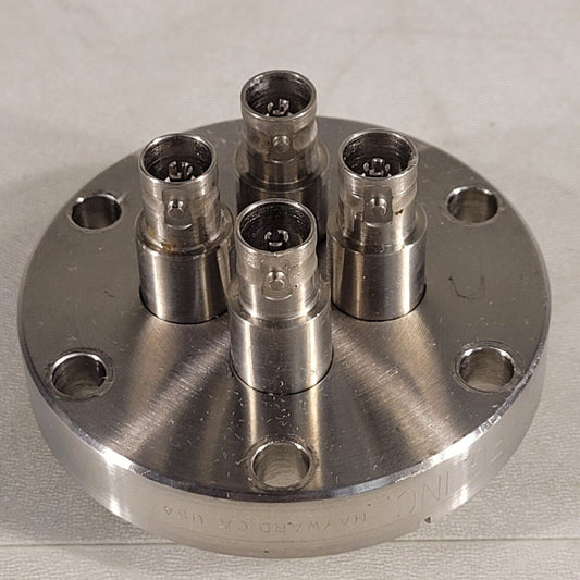 MDC 2.75" CF Conflat BNC Feedthrough Blank DN35CF High Vacuum 4x BNC Ports