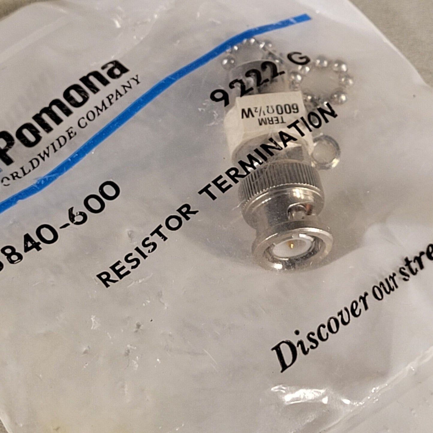 ITT Pomona 3840-600 9222G RF BNC Resistor Termination 600ohm 1/2W