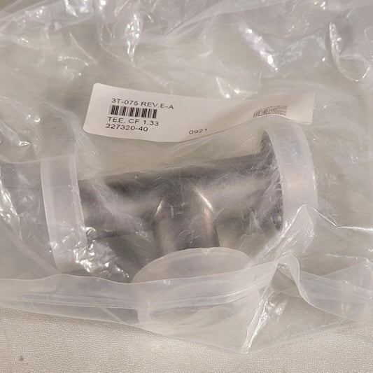 Nor-Cal NC 227320-40 1.33" CF Conflat DN16CF Tee High Vacuum 3T-075 Rev.E-A