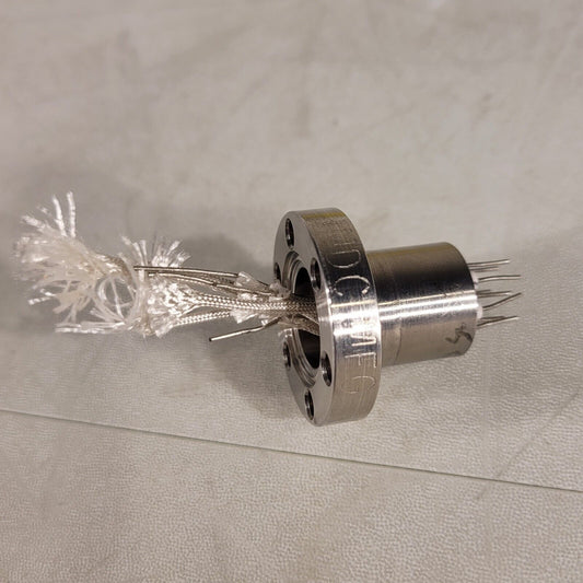 MDC 1.33" CF Conflat DN16CF Electrical Feedthrough 8 Pin High Vacuum Stainless