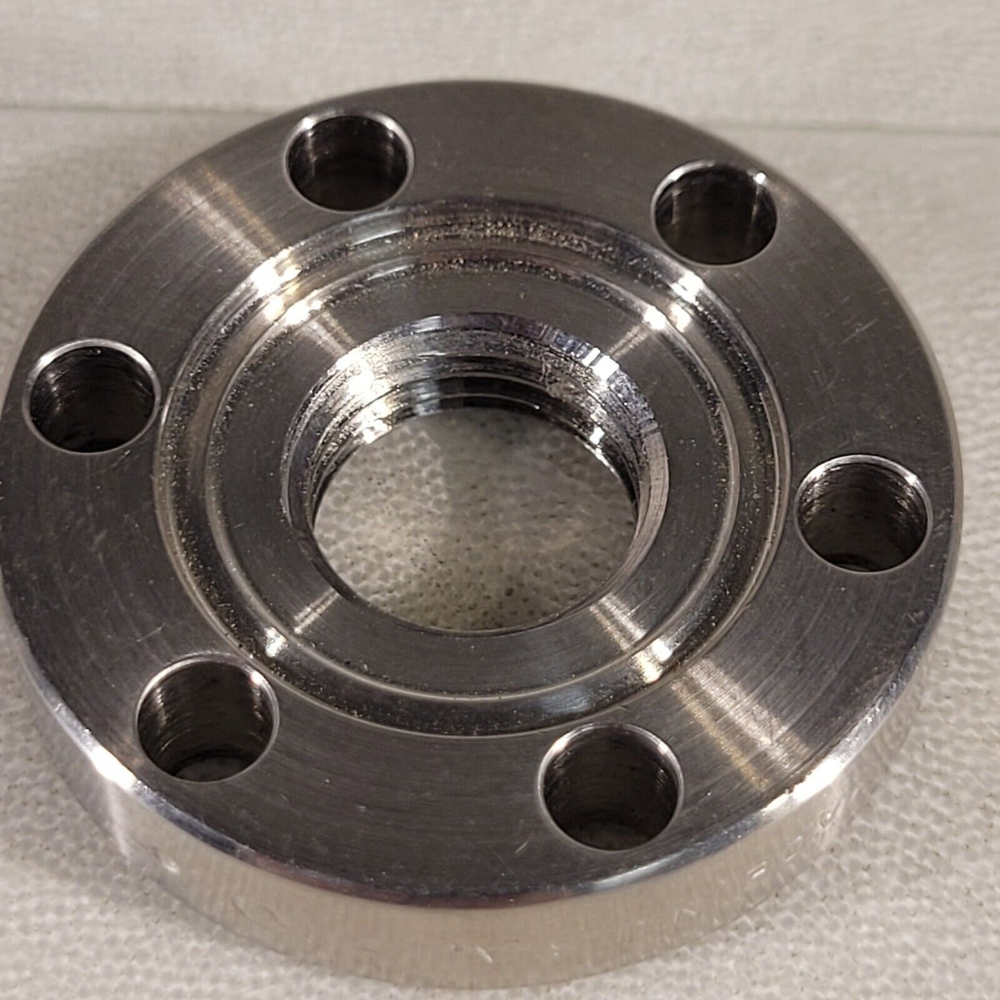 Varian 1.33" CF Conflat DN16CF Threaded Adapter 1/2" SS High Vacuum