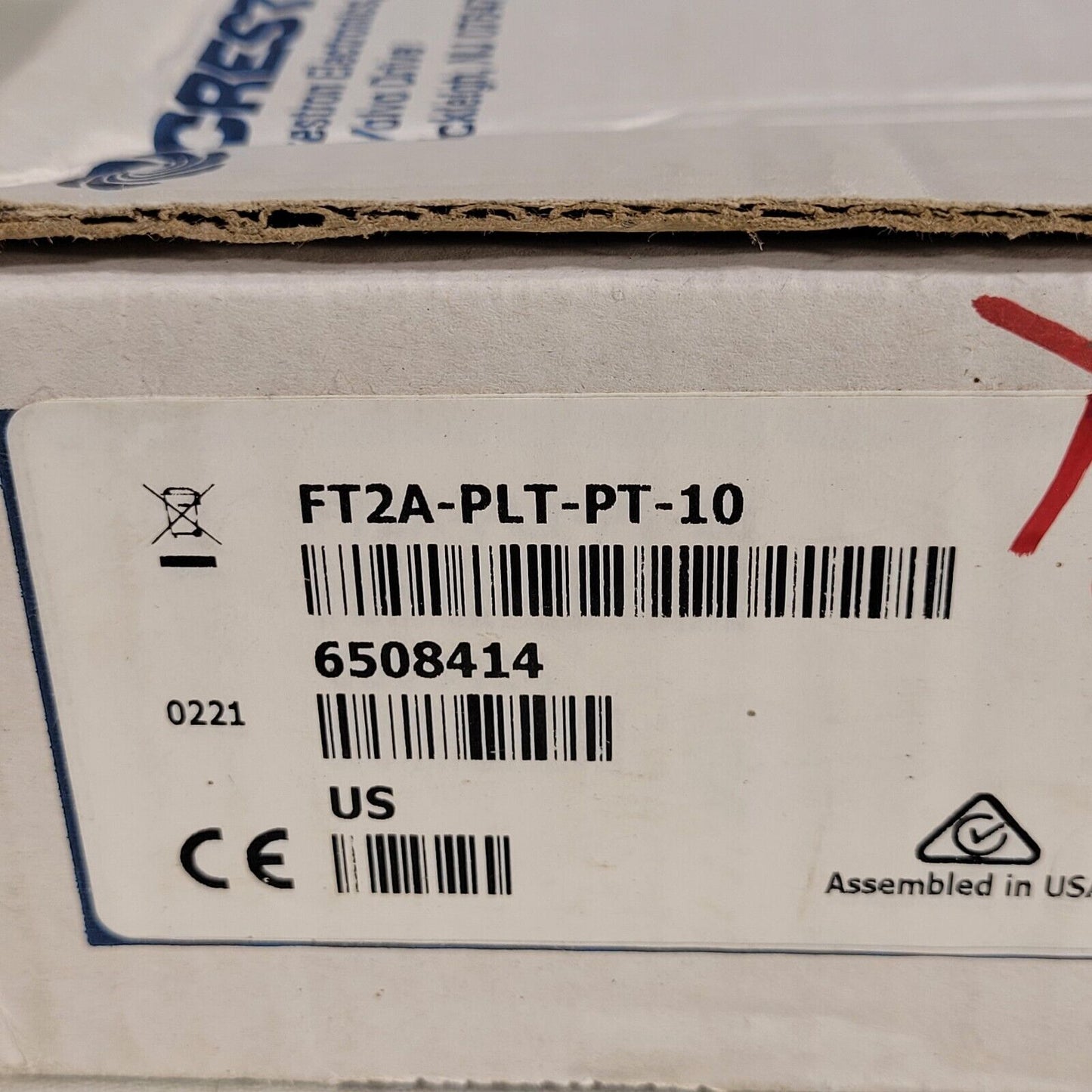 10-Pack Crestron FT2A-PLT-PT-10 FlipTop FT2 Pass Through Plate Modules