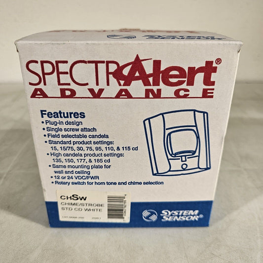 System Sensor SpectrAlert CHSW Chime/Strobe STD CD White Fire Alarm Honeywell