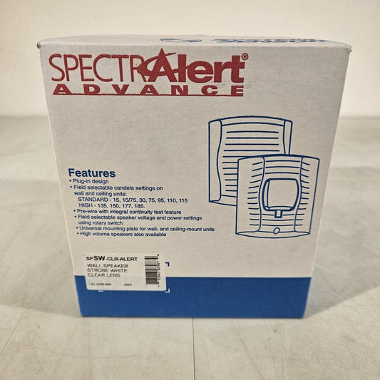System Sensor SPSW-CLR-ALERT White Wall Speaker Strobe Fire Alarm Honeywell