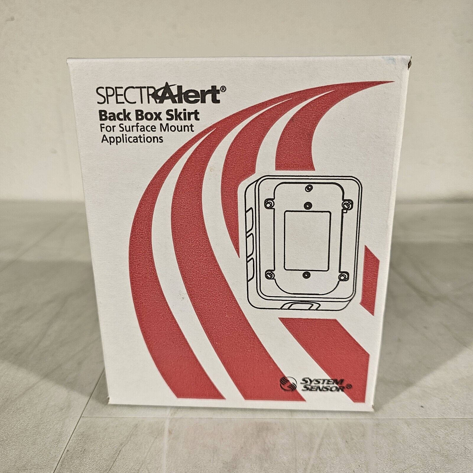 System Sensor BBS SpectrAlert Indoor Wall Back Box Skirt Red for Surfa ...