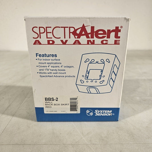System Sensor BBS-2 Fire Alarm Wall Back Box Skirt Red Honeywell