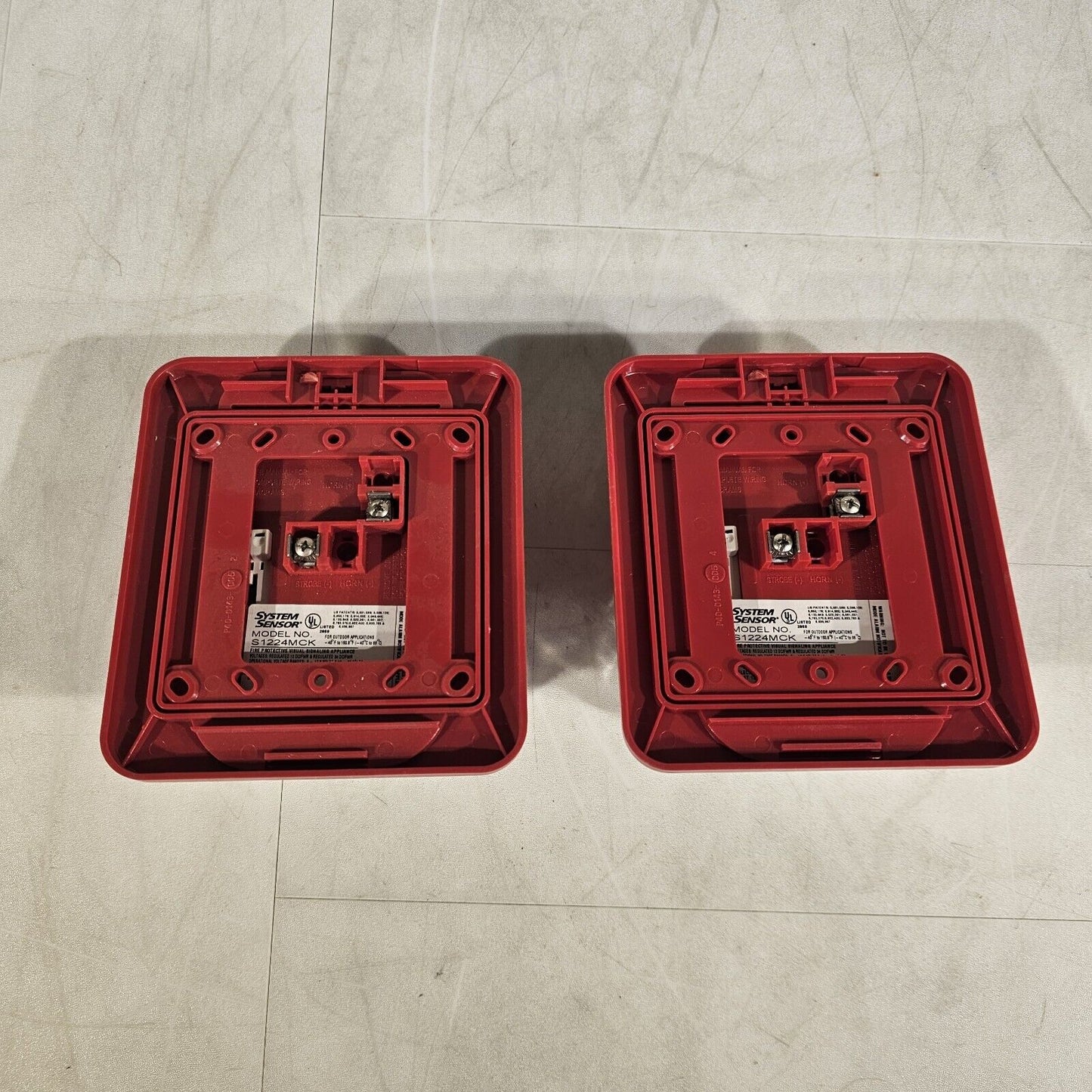 Lot Of 2 Used System Sensor SpectrAlert S1224MCK Weatherproof Output Strobe