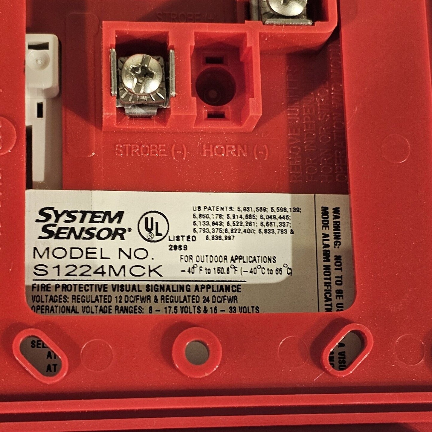 Lot Of 2 Used System Sensor SpectrAlert S1224MCK Weatherproof Output Strobe