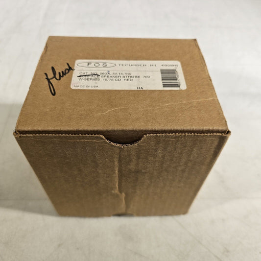 Faraday FOS 2606L-W-14-25V Flush Speaker Strobe Candela Red Fire Alarm NOS