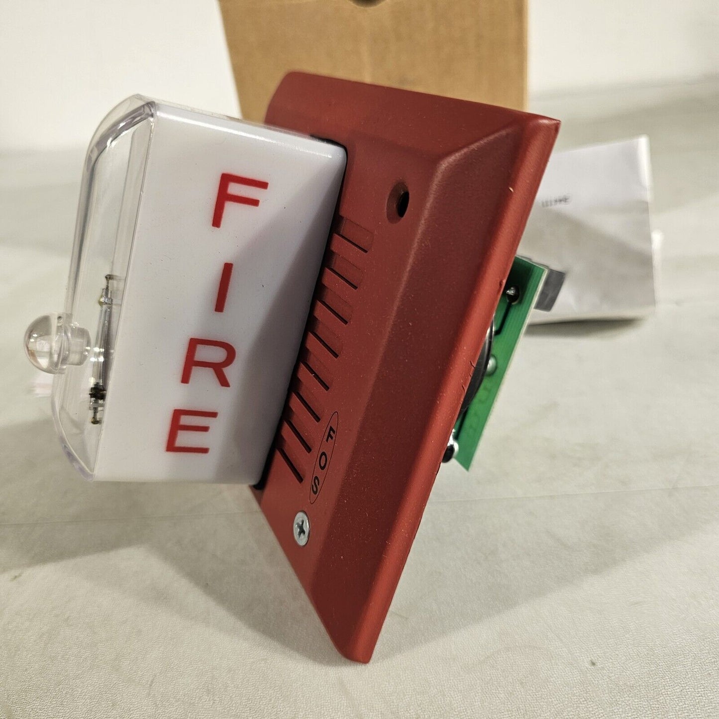 Faraday FOS 2606L-W-14-25V Flush Speaker Strobe Candela Red Fire Alarm NOS