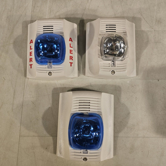 Lot Of 3 Used System Sensor SpectrAlert CHSW Chime Strobe STD White Fire Alarm